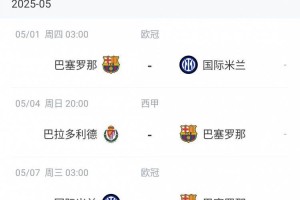 科贝：晋级欧冠半决赛，巴萨对阵巴拉多利德的西甲将提前一天进行